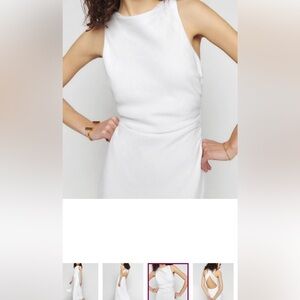 Reformation White Halter Sheath Dress